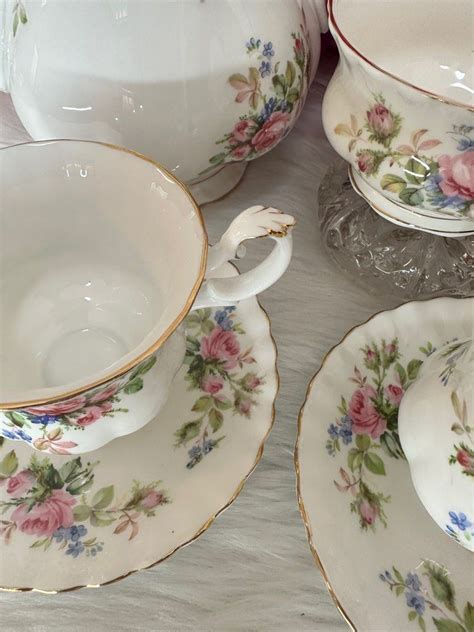 Royal Albert Moss Rose Coffee Set Furniture Home Living Kitchenware