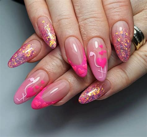 Cute Flamingo Nails Ak Pal Kitchen In Flamingo Nails Nails