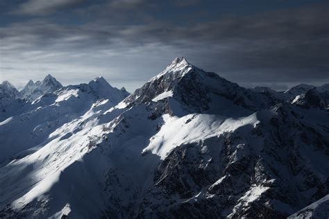 Wallpaper Mountains Snowy Peak Snow Clouds 1920x1282 SuccubusJJ