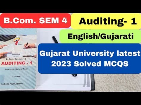 B SEM 4 Auditing 1 Gujarat University 2023 Solved MCQS YouTube