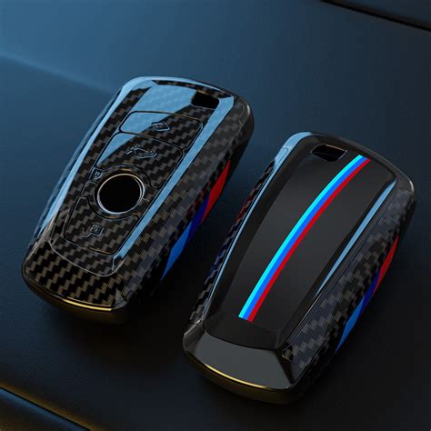 Abs Carbon Fiber Car Key Case Cover Shell Fob For Bmw X X X F