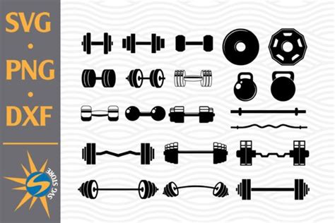 Barbell Silhouette Graphic by SVGStoreShop · Creative Fabrica