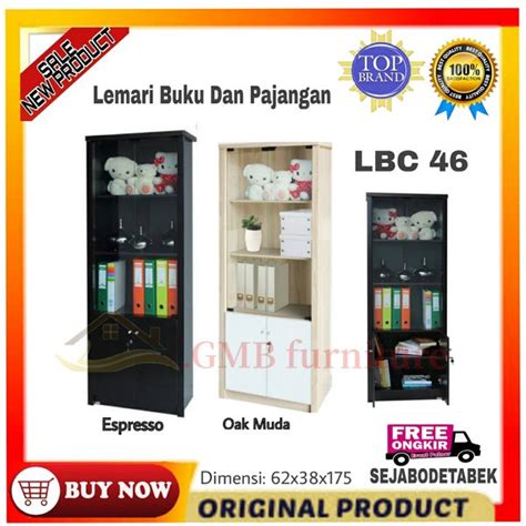 Jual Lunar Lemari Buku 2 Pintu Kaca LBC 46 Terlaris Di Lapak GMB