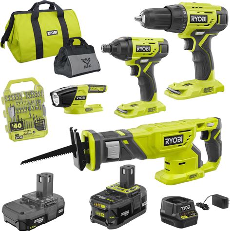 Buy Ryobi 4 Tool Super Combo Bundle 18 Volt One Lithium Ion Cordless