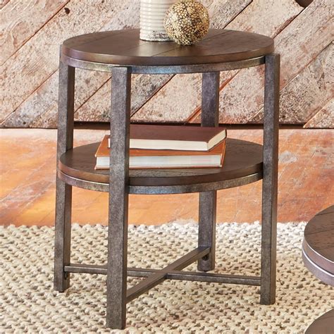 Liberty Furniture Breckinridge Round End Table With Shelf Darvin