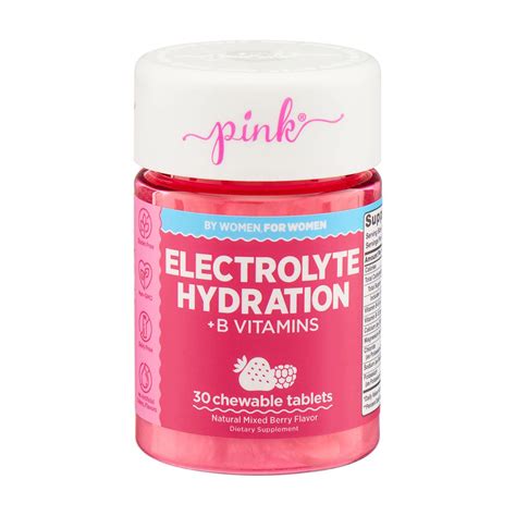 Pink Electrolyte Hydration Chewable Tablets 30 Ct