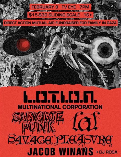 Buy Tickets To L O T I O N MULTINATIONAL CORPORATION Salvaje Punk