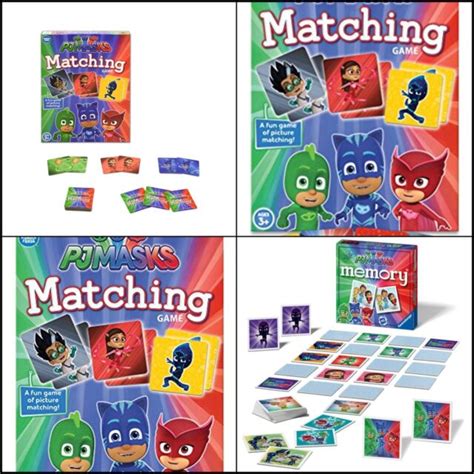 Pj Masks Characters Matching Card Game Fun Learning Memory Skills