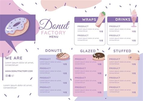 Donut Menu Template - prntbl.concejomunicipaldechinu.gov.co