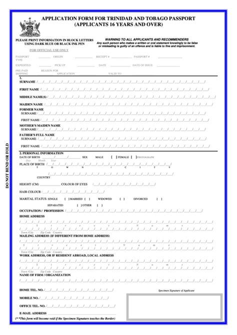 80 Passport Application Form Templates free to download in PDF