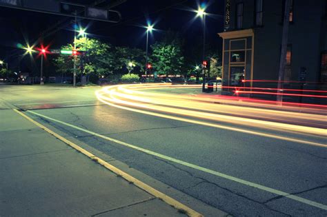 Wallpaper Lane Asphalt Night Car Infrastructure Urban Area