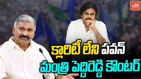 Minister Peddireddy Ramachandra Reddy Counter To Pawan Kalyan Comments