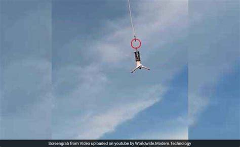 Shocking Moment Bungee Jumper Crashes Head First Into Shallow River