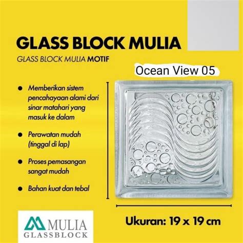 Jual Kaca Block Glass Block Mulia Ocean View Vesta Truntum Diamond Gosend Grabexpress