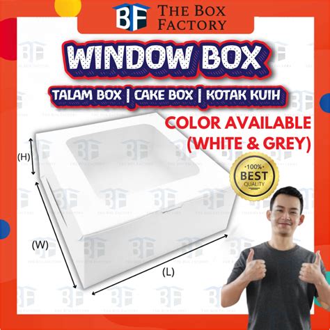 Cheap Window Cake Box Extra Thick Folding Box With Window Kotak