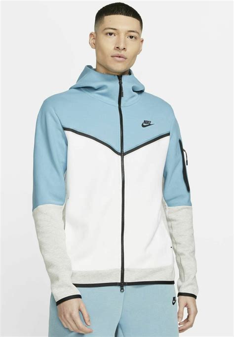 Nike Sportswear Tech Fleece Hoodie Fz Windrunner Felpa Con Zip Ceruleanwhitegrey Heatherblack