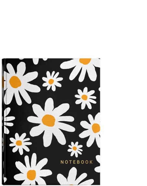 A5 Teens Leda Notebook Gold Foil Daisy Daze