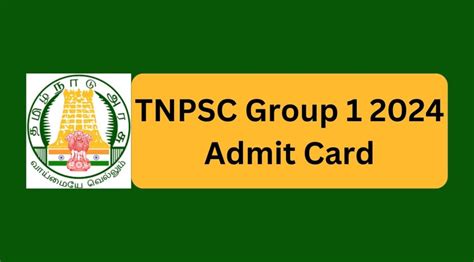 TNPSC Group 1 2024 Admit Card Tamilanguide