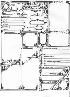 Rpg Jdr Fiches De Personnages