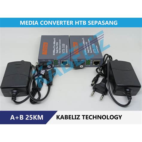 Jual Media Converter Htb3100 A B Fiber Optic Konverter Htb 3100 Netlink