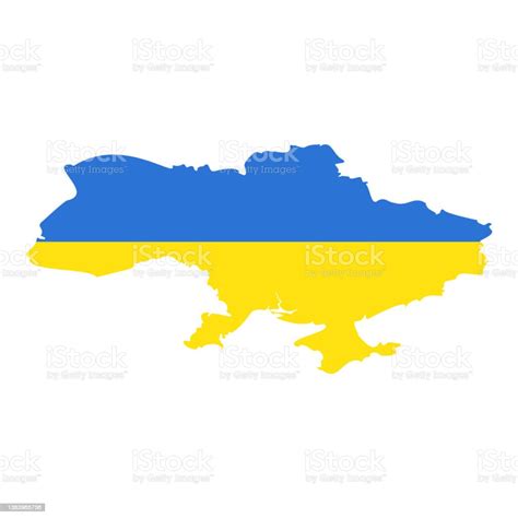 Die Detaillierte Karte Der Ukraine Mit Nationalflagge