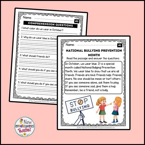 National Bullying Prevention Month Activity Pack - Anti-Bullying ...