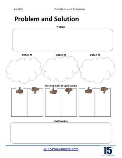 Problem Solution Worksheets Grade 5