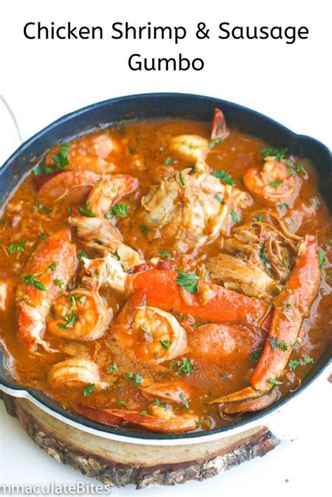 Chicken Shrimp Sausage Gumbo Gumbo Recipe Shrimp And Sausage Gumbo