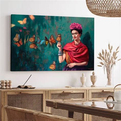 Cuadro Canvas Frida Kahlo Grande En Lienzo Artistico Con Bastidor