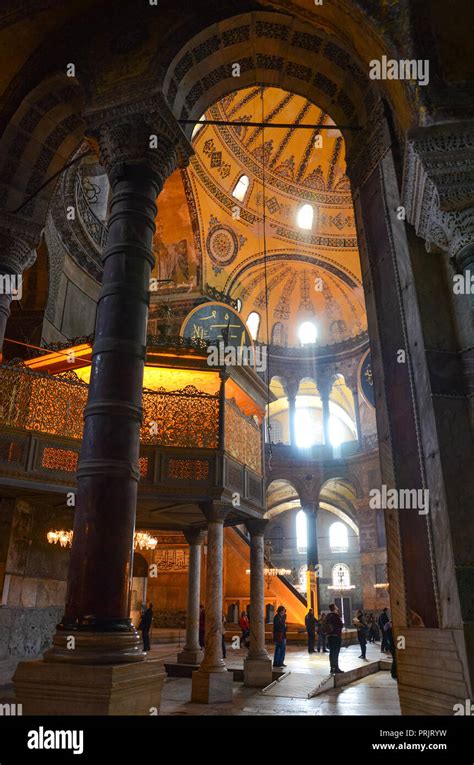 Interior Of The Hagia Sophia Ayasofya It Is The Former Greek