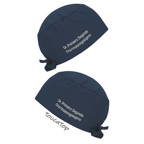 Gorro Cir Rgico Bordado Nome E Especialidade Nas Laterais Toucatop