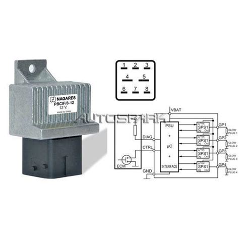 661291 ERA Unidad de control Relé de Precalentamiento Sistema parad 12V