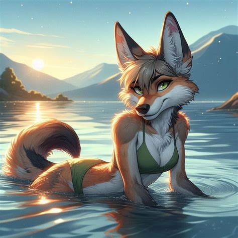 Want to cool off with this coyote by Coyoteworks on DeviantArt