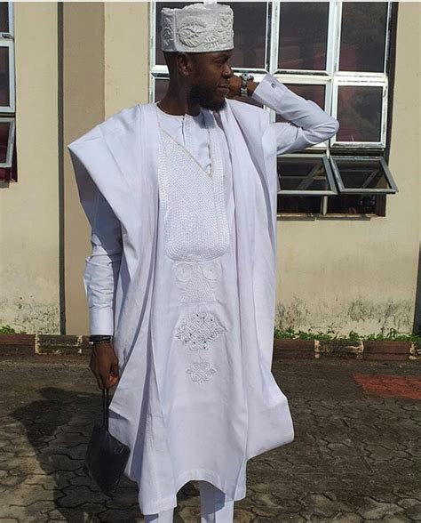 All White Agbada Babariga Pcs Men S Kaftan African Clothing African