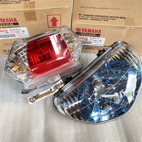 Jual REFLEKTOR LAMPU DEPAN SMOKE BLUE ASSY SET STOPLAMP MIO SPORTY LAMA