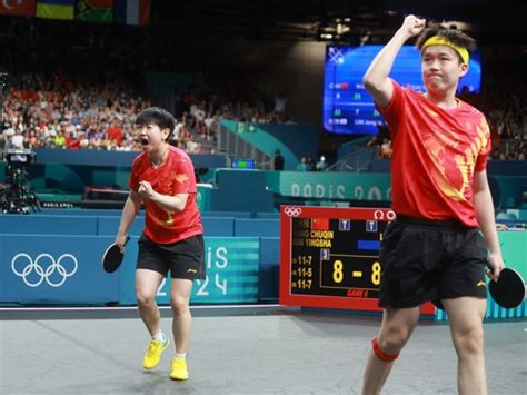 China Wins Mixed Doubles Olympic Gold Medal Table Tennis England