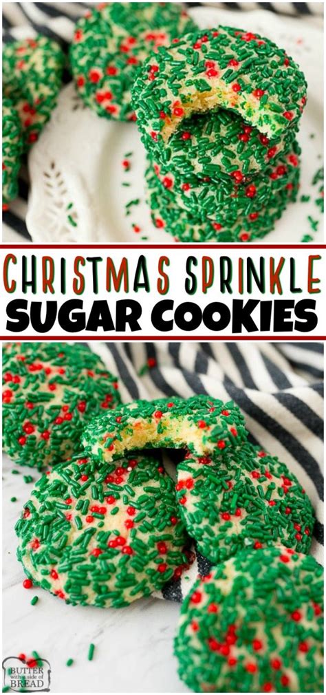 Christmas Sprinkle Sugar Cookies Butter With A Side Of Bread