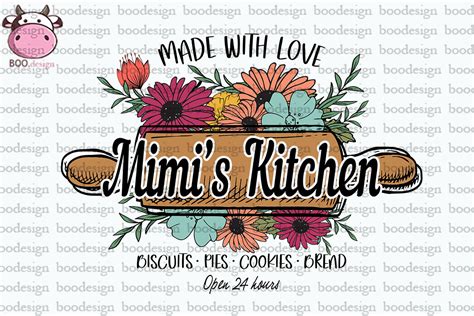 Made With Love Mimis Kitchen Png Graphic By Boodesign · Creative Fabrica