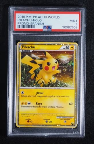 Psa Pokemon Card Pikachu Pw Holo Spanish Pikachu World Collection