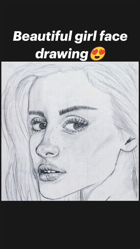 Beautiful Girl Face Drawing😍