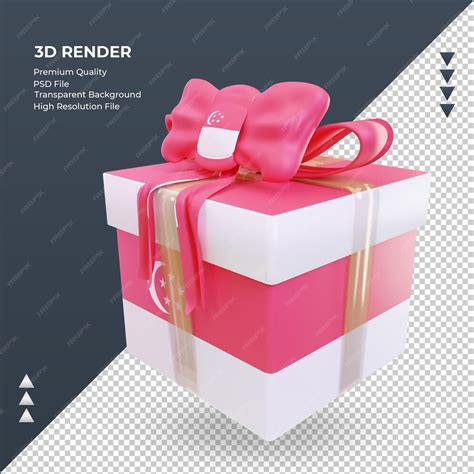 Premium Psd 3d Box T Singapore Flag Rendering Right View