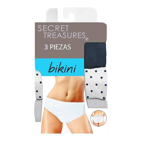 Bikini Secret Treasures Para Mujer Multicolor Liso Talla G Walmart