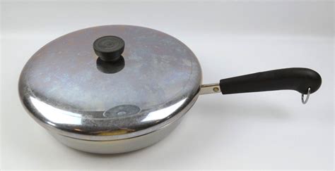 1801 Revere Ware 10 Skillet Stainless Steel Tri Ply Disc Bottom 2060