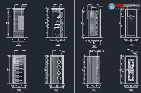 Door Detail Block Autocad Dwg 2 Cadsample Autocad Door Detail Residential Architecture