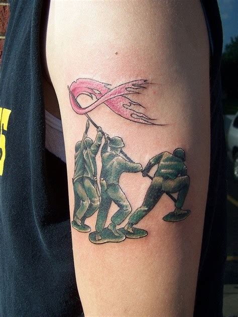 Soldiers with flag tattoo on arm - Tattooimages.biz