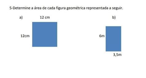 Determine A Rea De Cada Figura Geom Trica Representada A Seguir