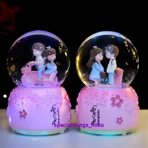 Jual Kotak Musik Korea Byk Snowglobe Bola Kristal Salju Couple Snowball