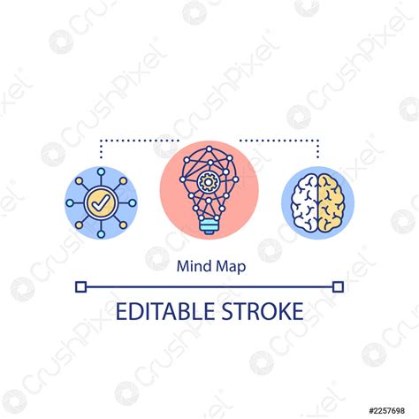 Create Mind Map Concept Icon Stock Vector 2257672