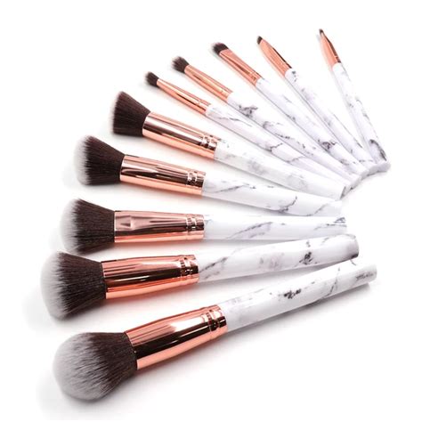 10 Piece Marble Styled Make Up Brush Set Shop Today Get It Tomorrow