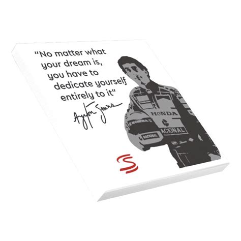 Lego Tile X With Ayrton Senna Signature Quote And Image Sticker